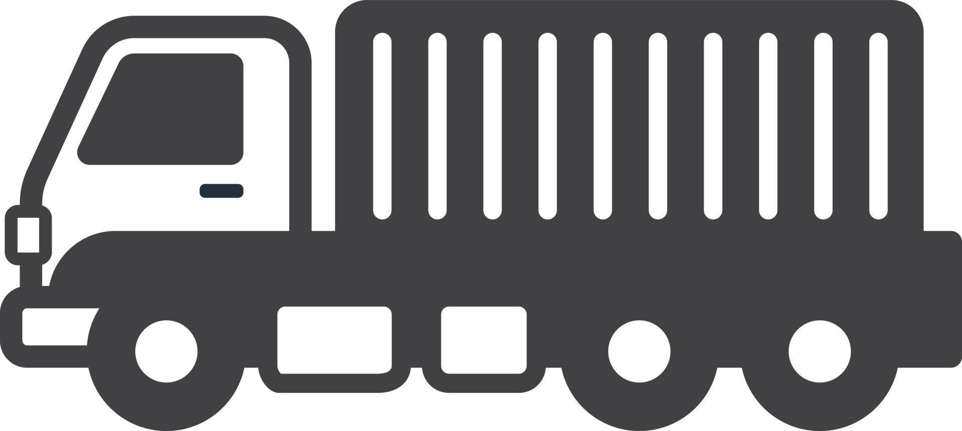 truck illustration in minimal style vector