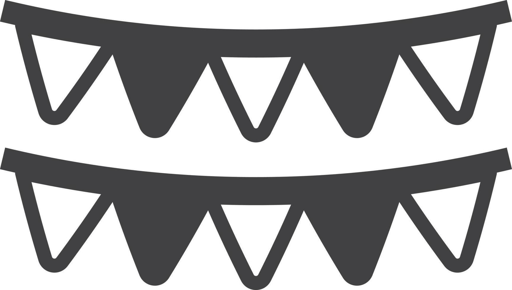 party flag illustration in minimal style vector