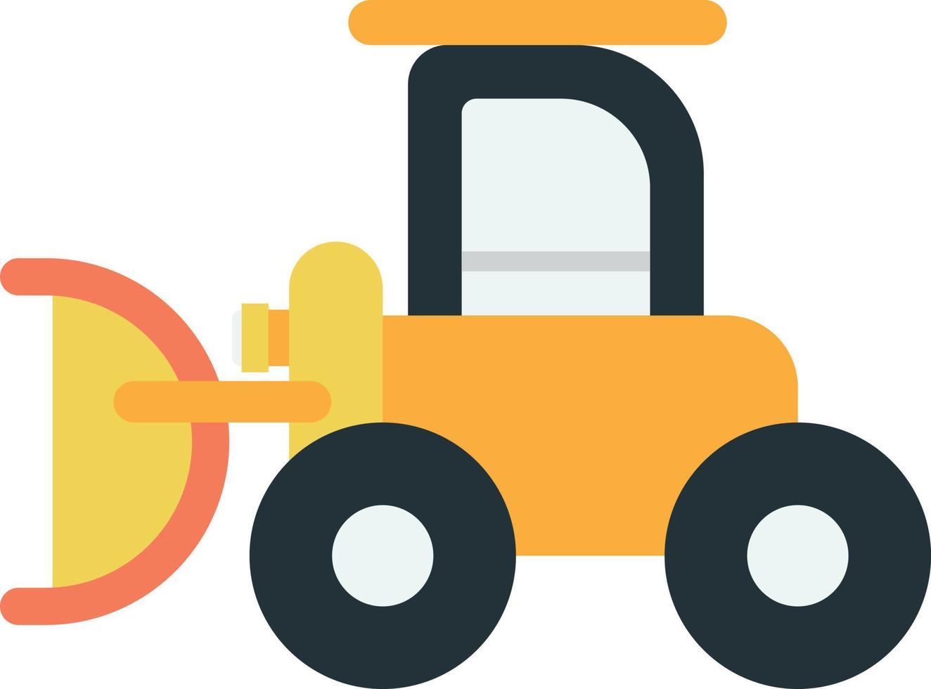 ilustración de bulldozer en estilo minimalista vector