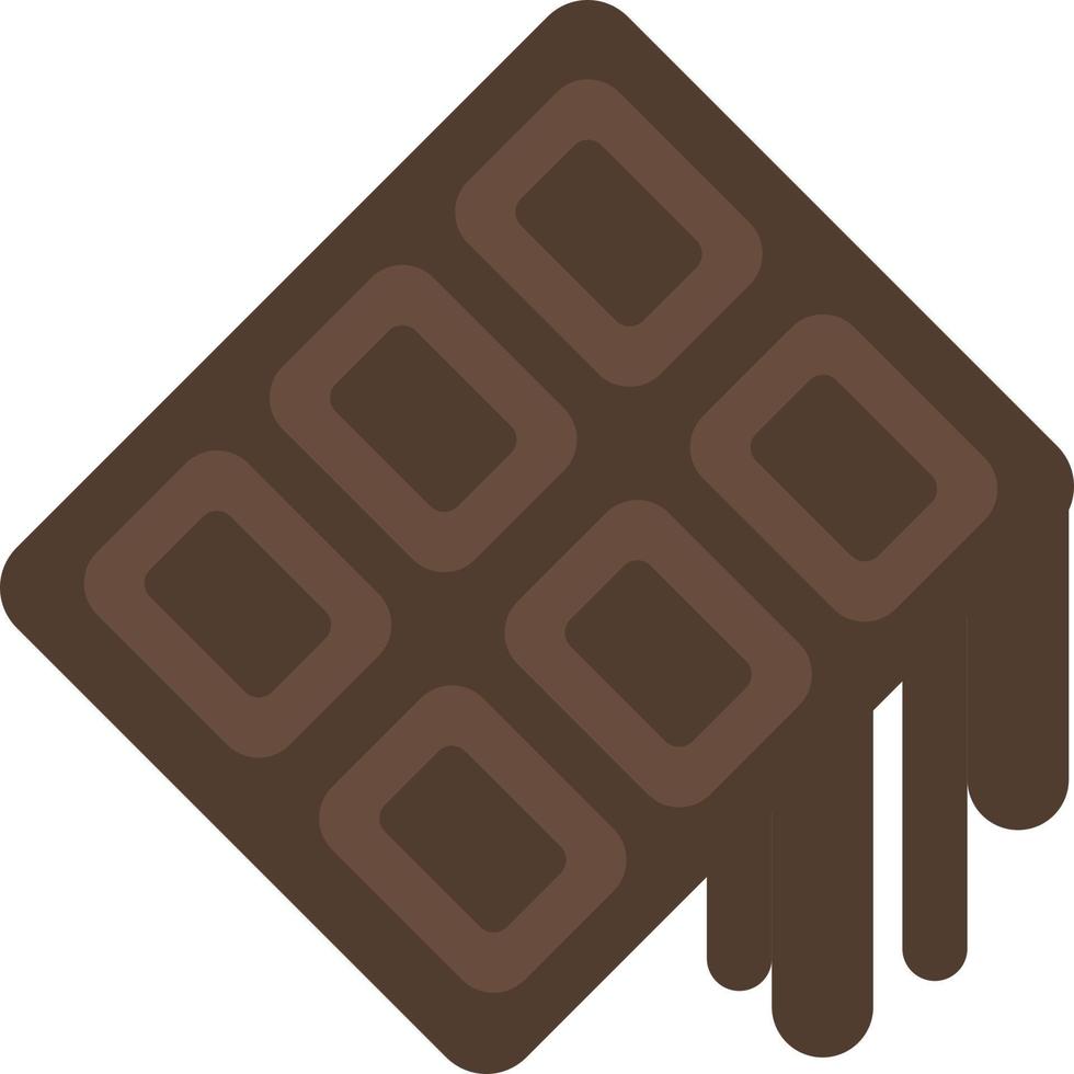 ilustración de barra de chocolate en estilo minimalista vector