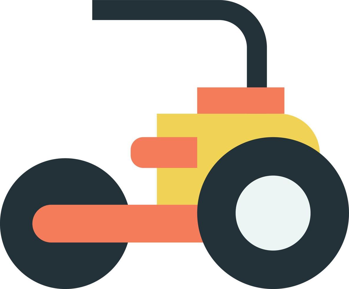 road roller illustration in minimal style vector