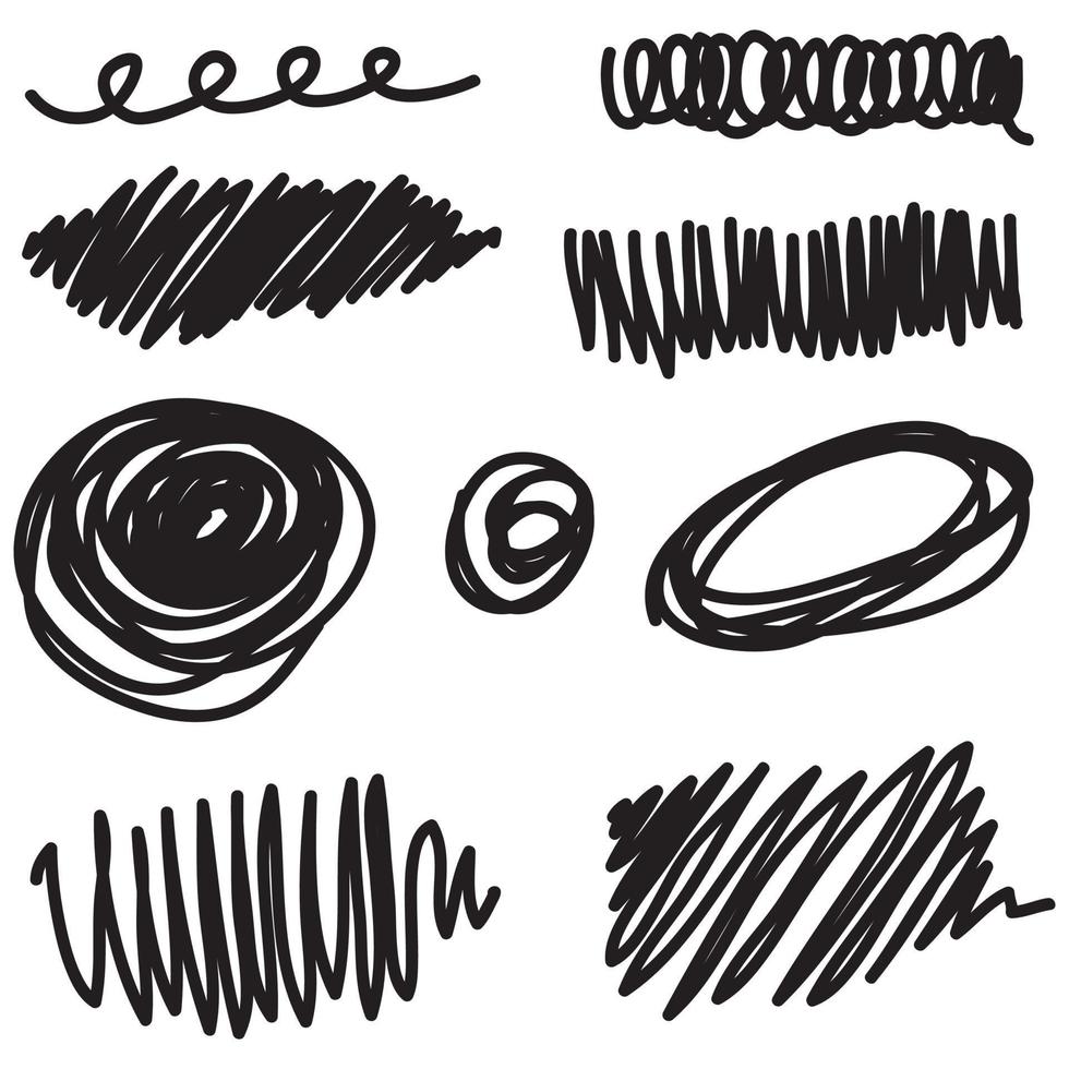 doodle sketchy pen and scrible isolated on white background .vector illustration vector