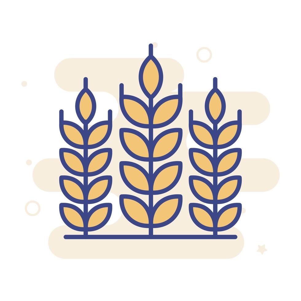 Wheat Burry vector filled outline icon style illustration. EPS 10 file