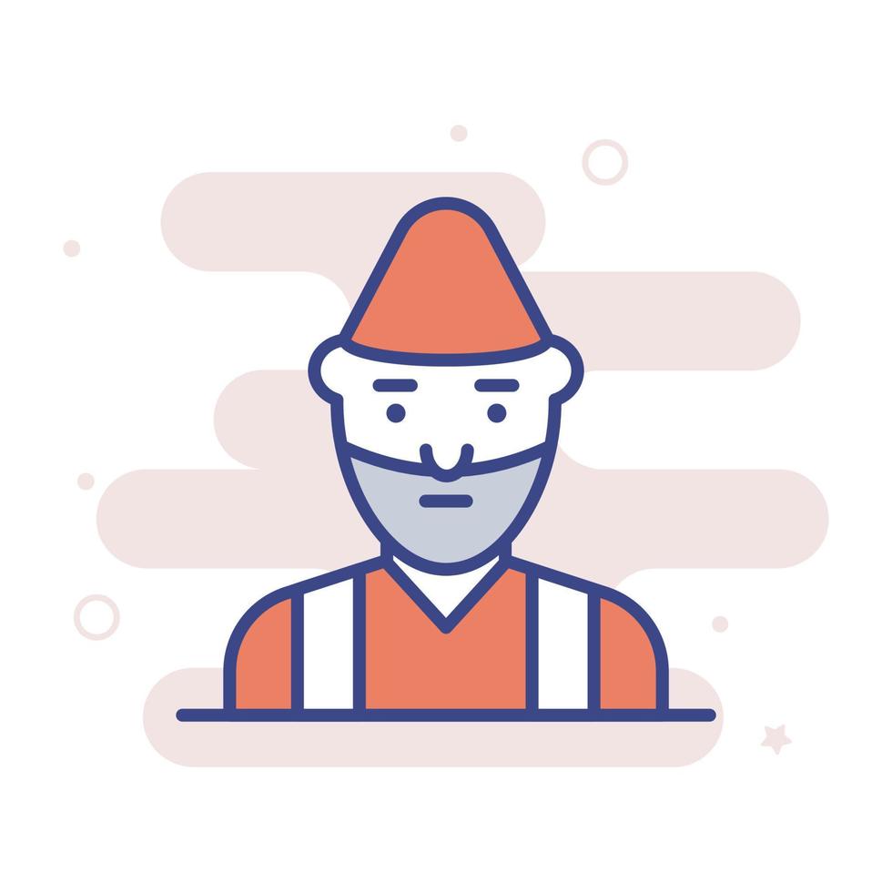 Garden Dwarf vector filled outline icon style illustration. EPS 10 file