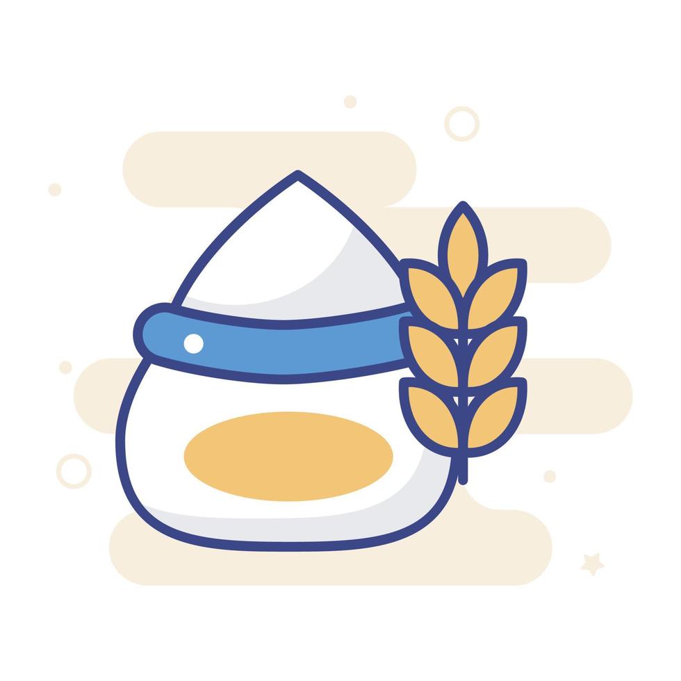 Flour vector filled outline icon style illustration. EPS 10 file
