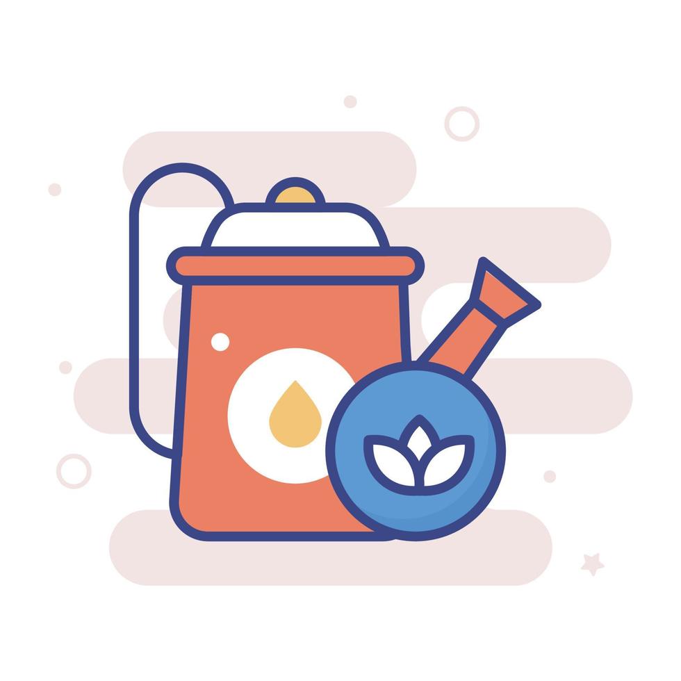 Watering Can vector filled outline icon style illustration. EPS 10 file