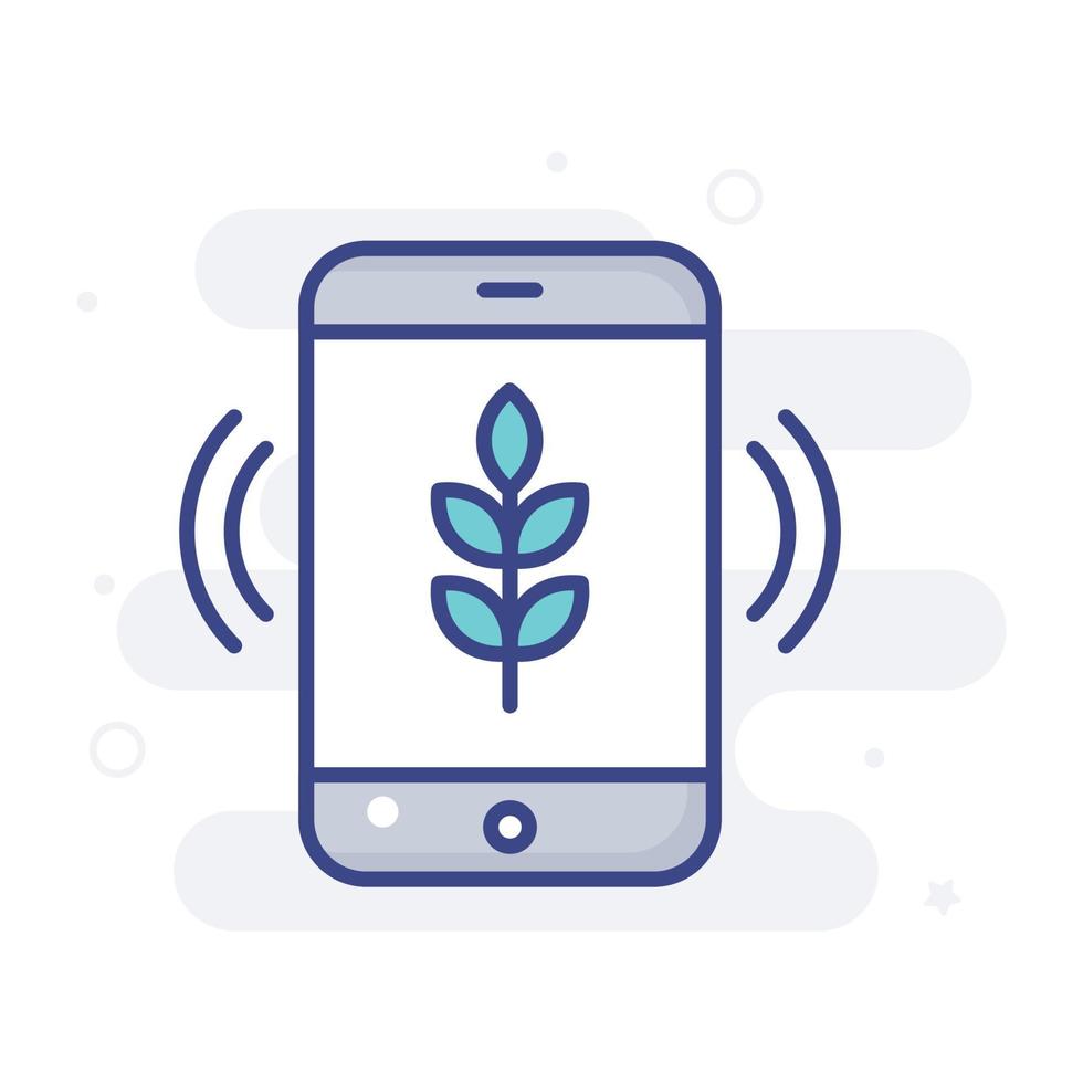 Smart Farming vector filled outline icon style illustration. EPS 10 file