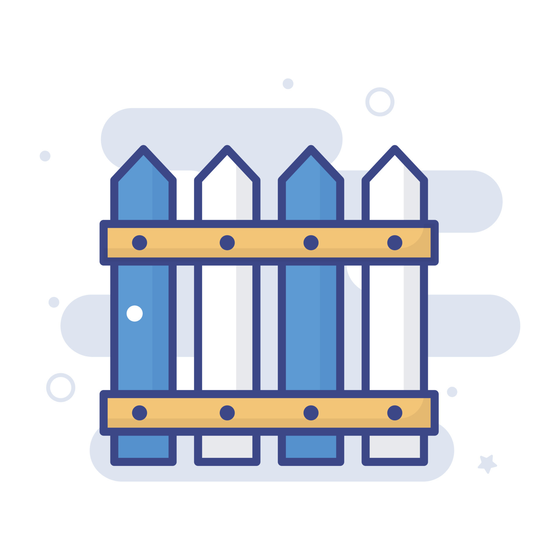 Farm Fence vector filled outline icon style illustration. EPS 10 file 16061785 Vector Art at