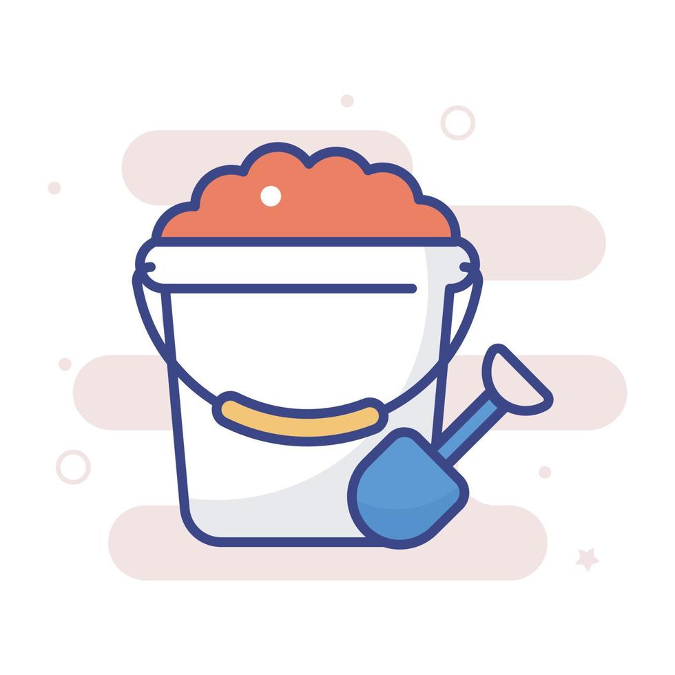 Bucket vector filled outline icon style illustration. EPS 10 file