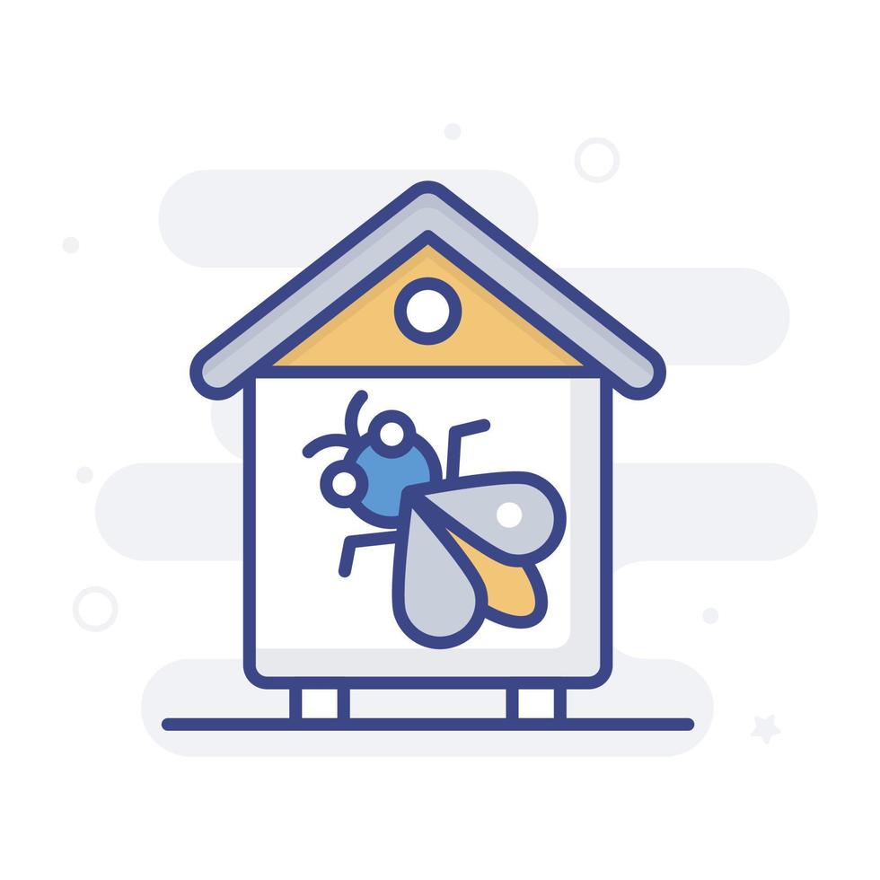 Bee Box vector filled outline icon style illustration. EPS 10 file