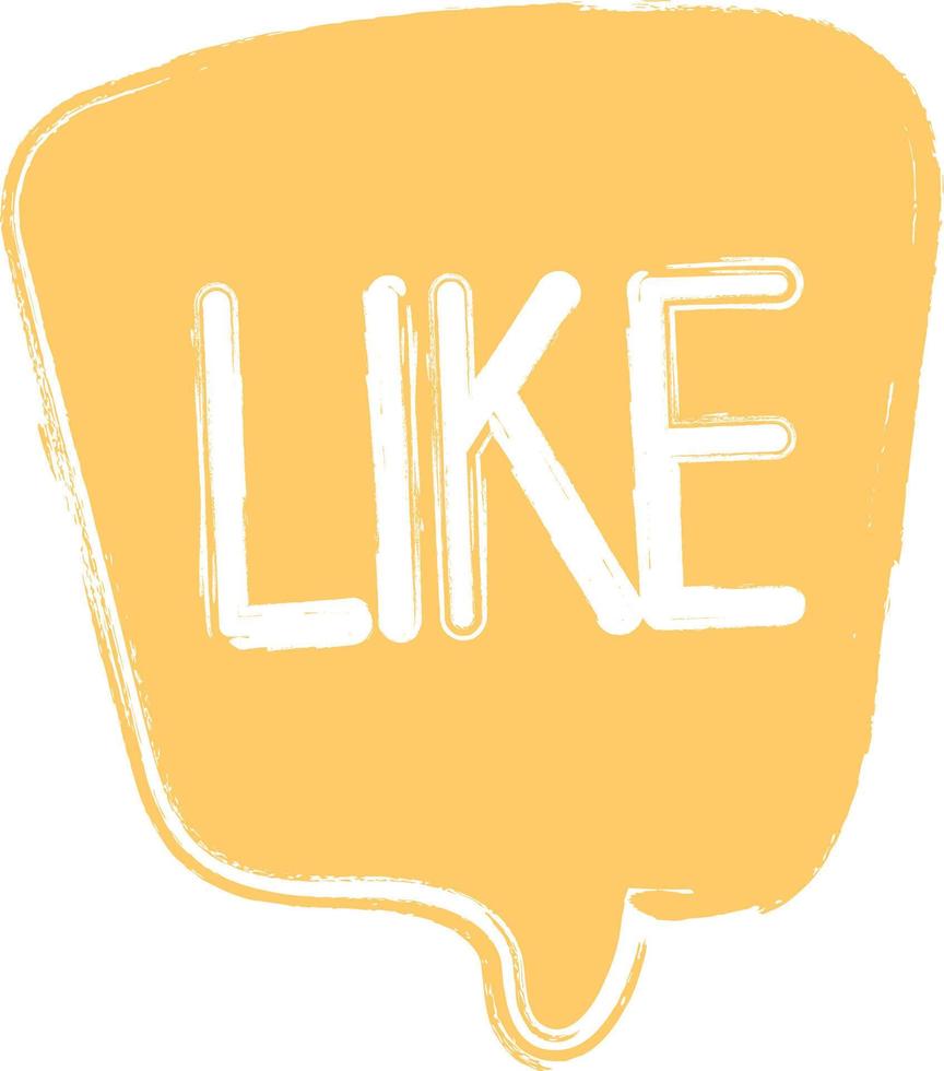 Speech bubble with expresion like word pop art flat style vector