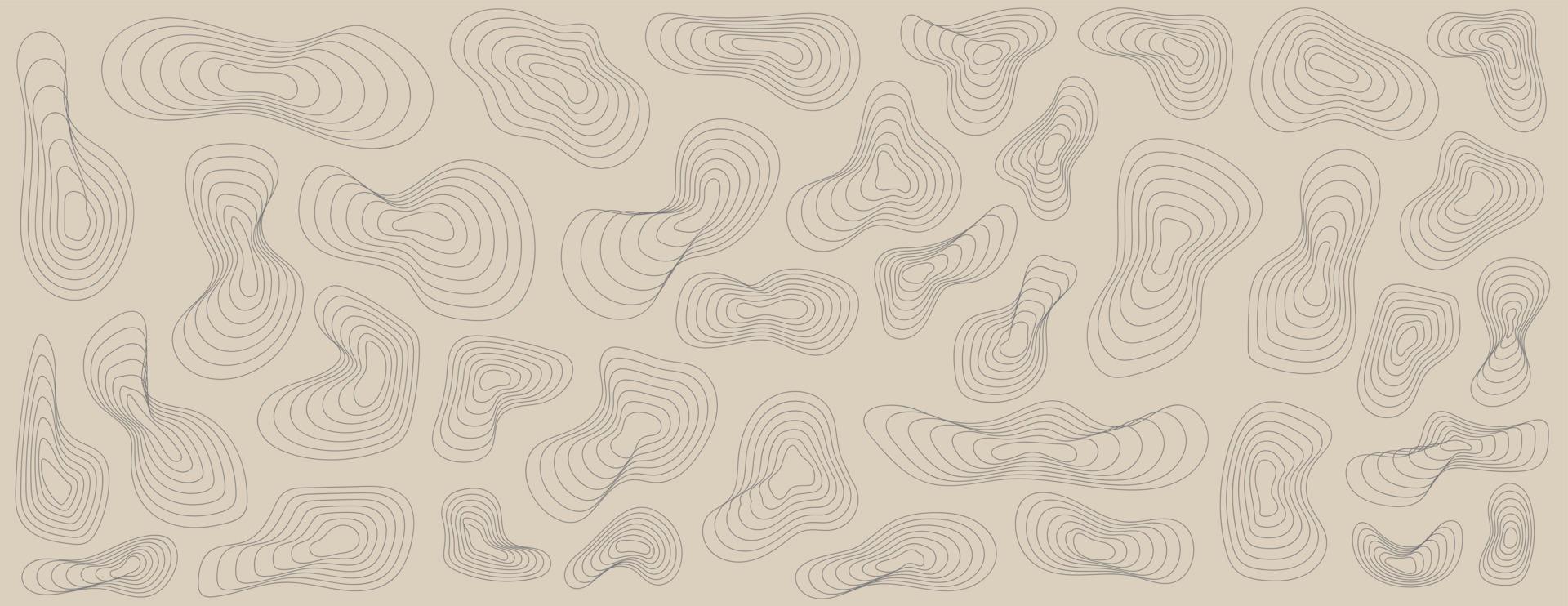 Abstract background with organic shape and hand draw line in pastel colors. Modern design template with space for text. Minimal stylish cover for branding design. vector