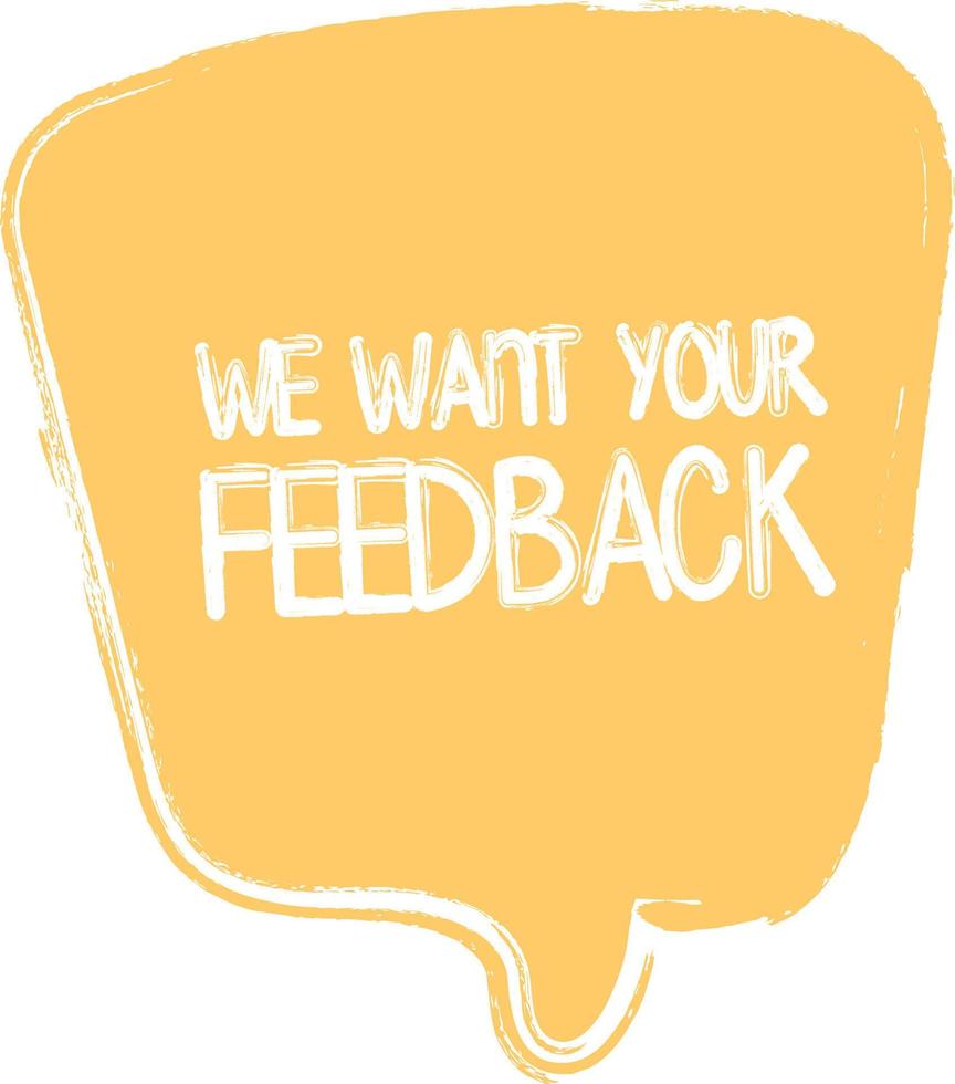 We want your feedback on speech bubble vector
