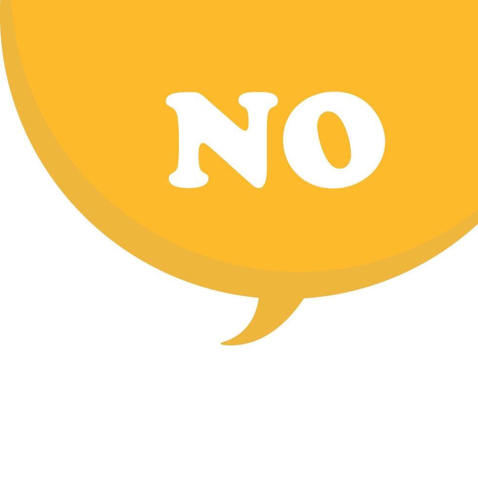 No on doodle speech bubble vector