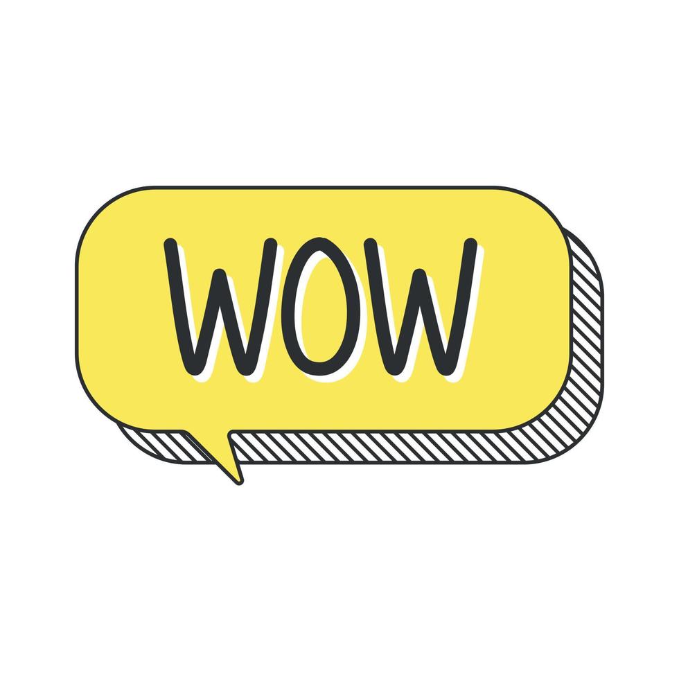 Wow. phrase. design element 16061913 Vector Art at Vecteezy