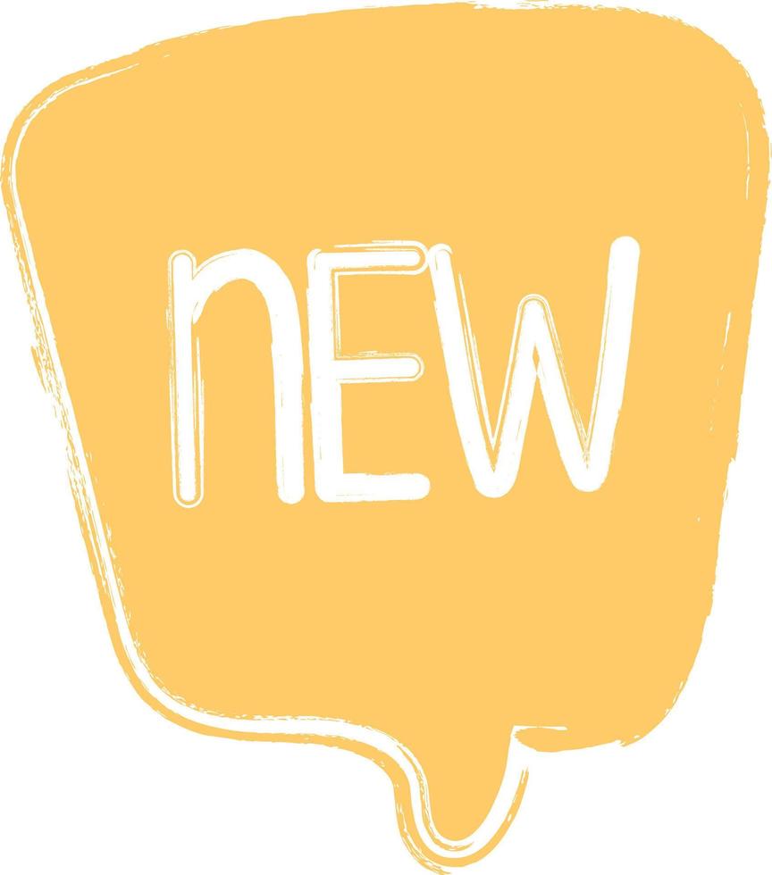 New sign. new square speech bubble. new vector
