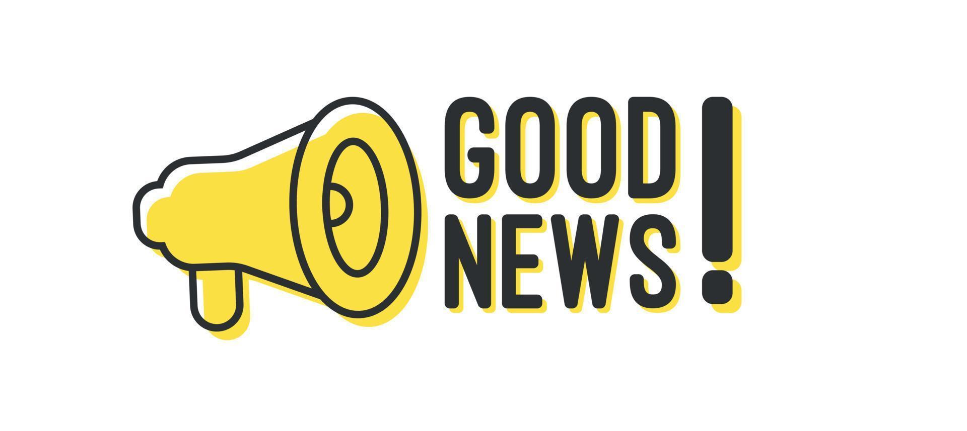 Good News megaphone banner design vector