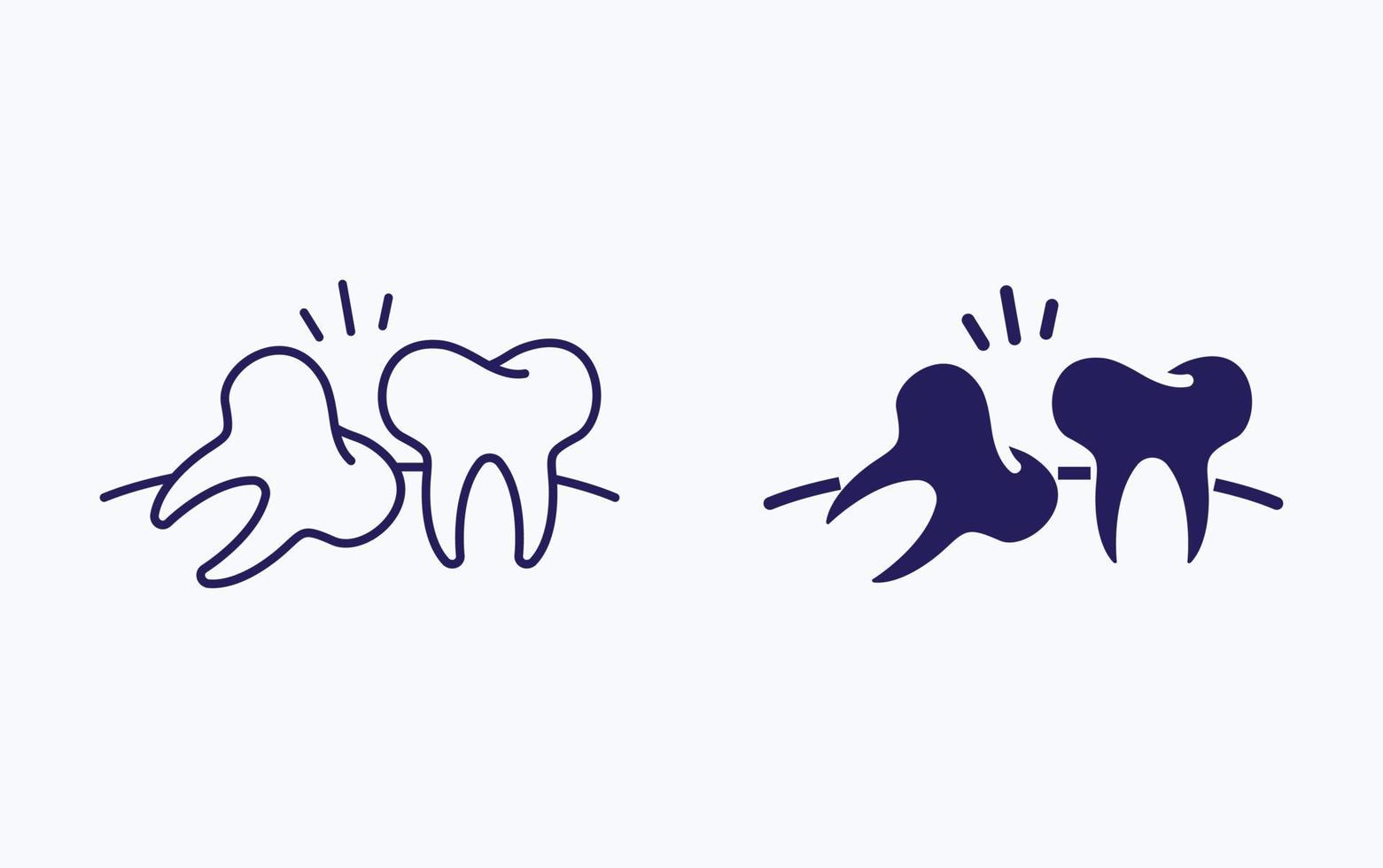 Teeth pain illustration icon vector