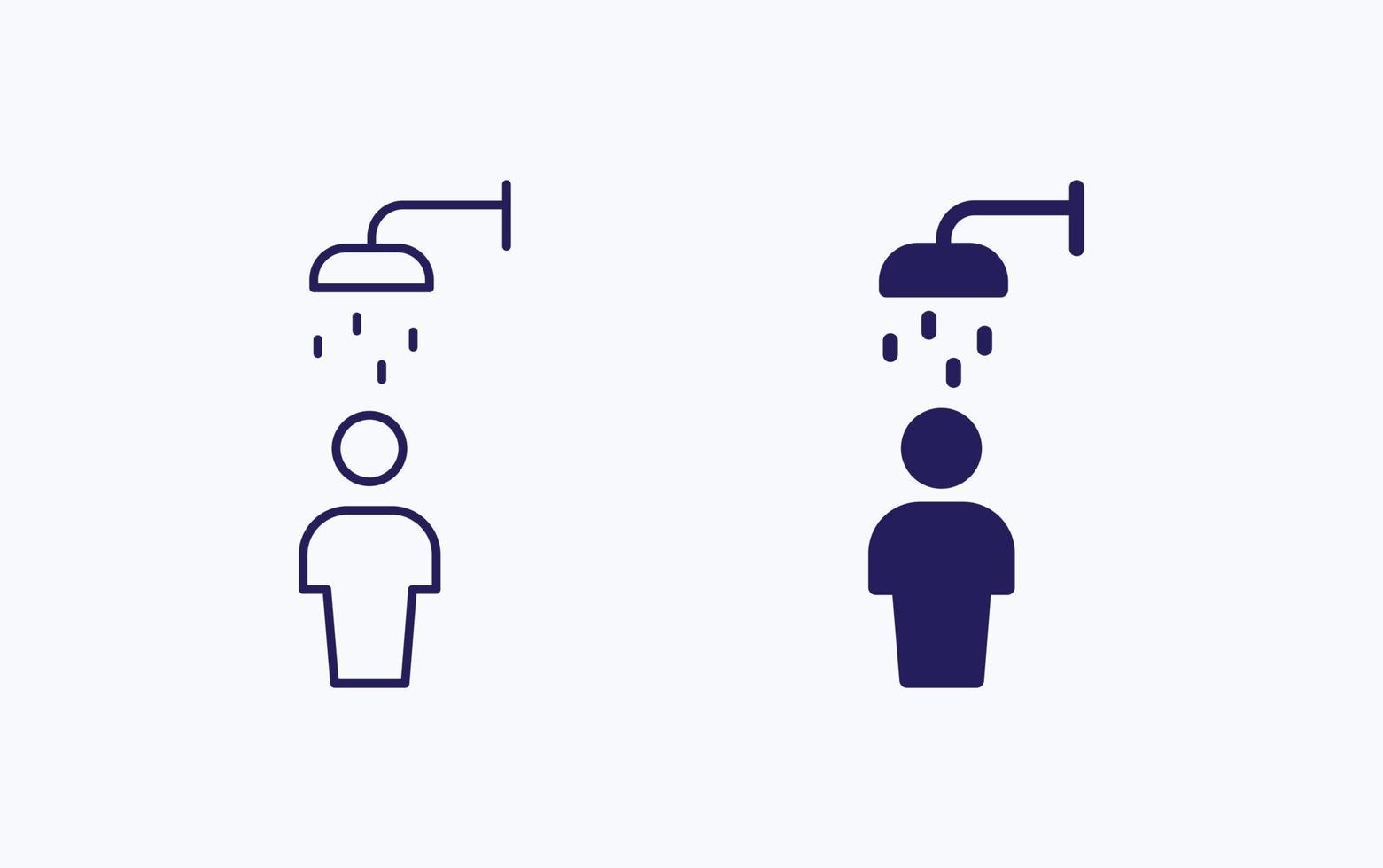 Shower man illustration icon vector