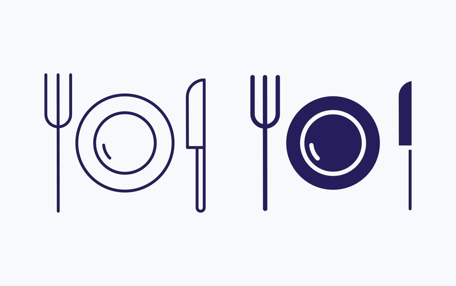 Tableware illustration icon vector