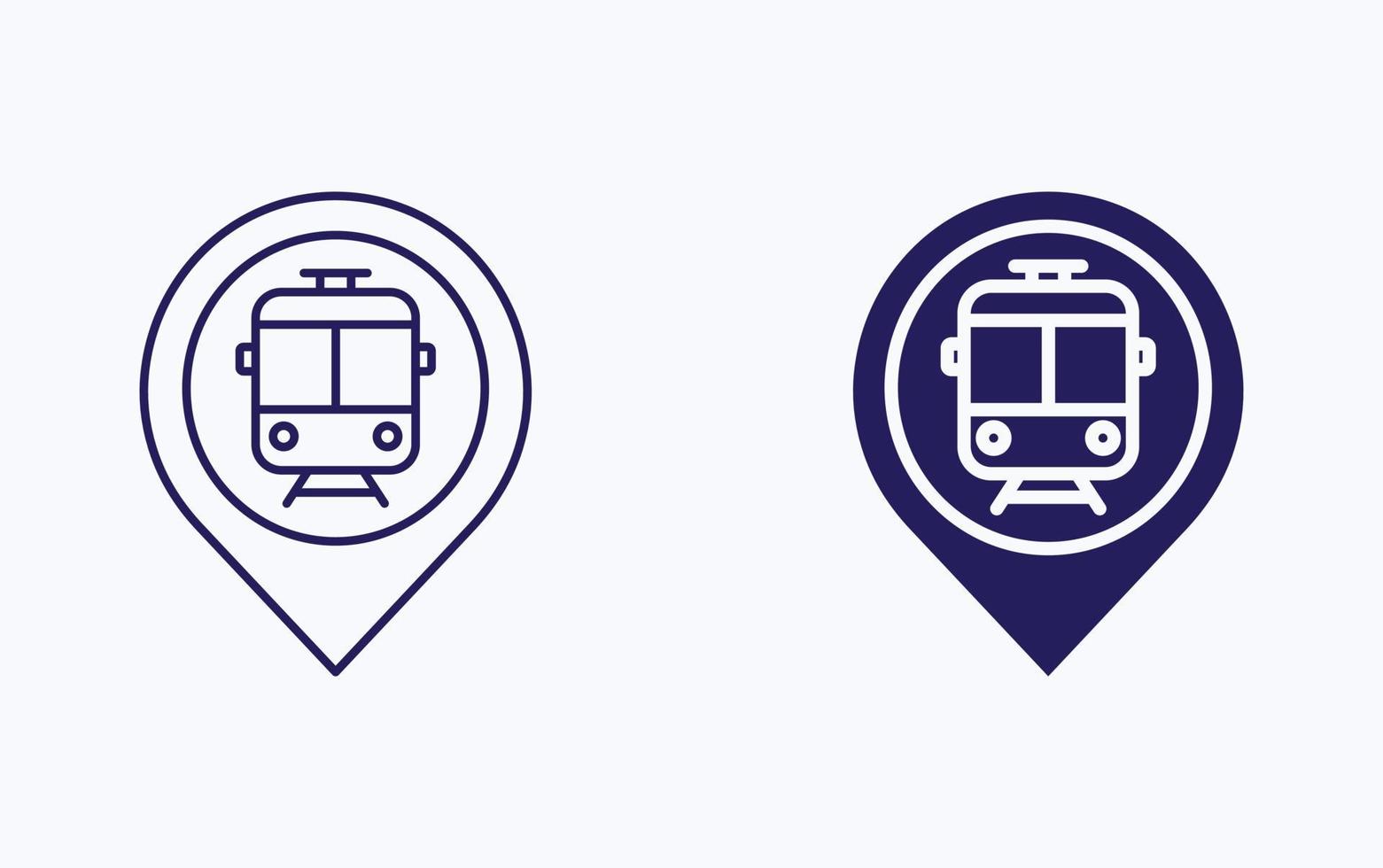 Tram metro map illustration icon vector