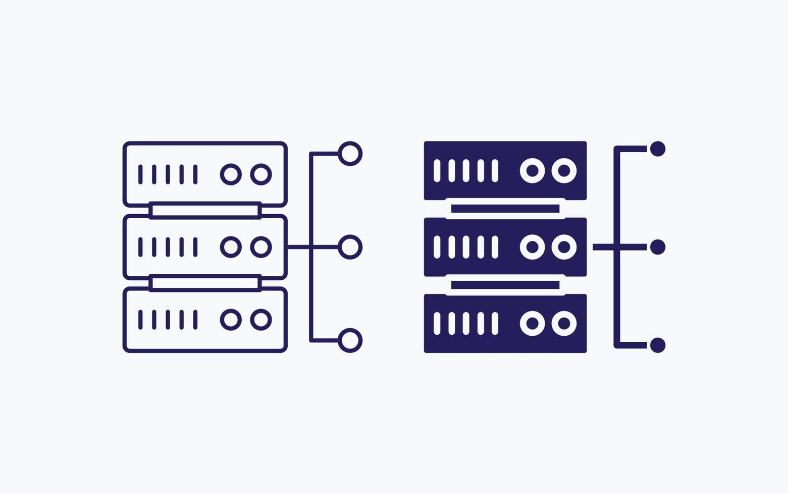 icono de ilustración de base de datos en la nube vector