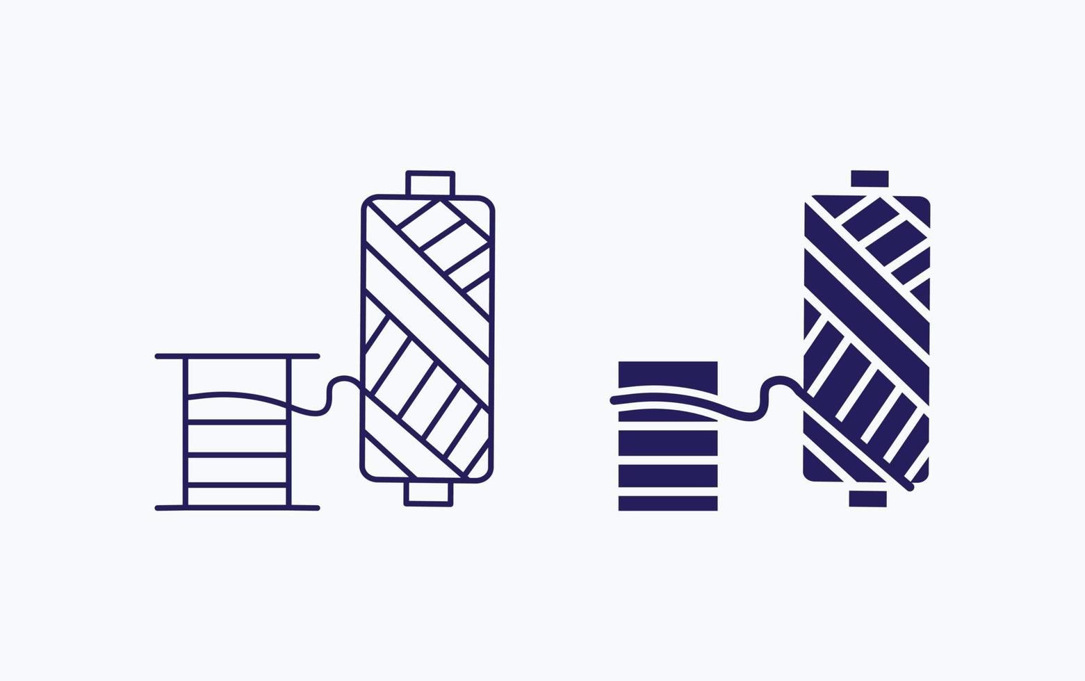 Thread roll illustration icon vector