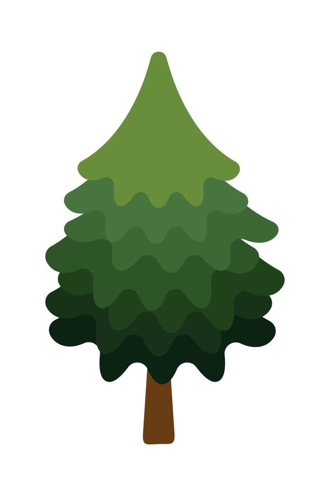 Illustration of a Christmas tree. The traditional symbol of the New Year and Christmas is the Christmas tree. Merry Christmas and Happy New Year. vector