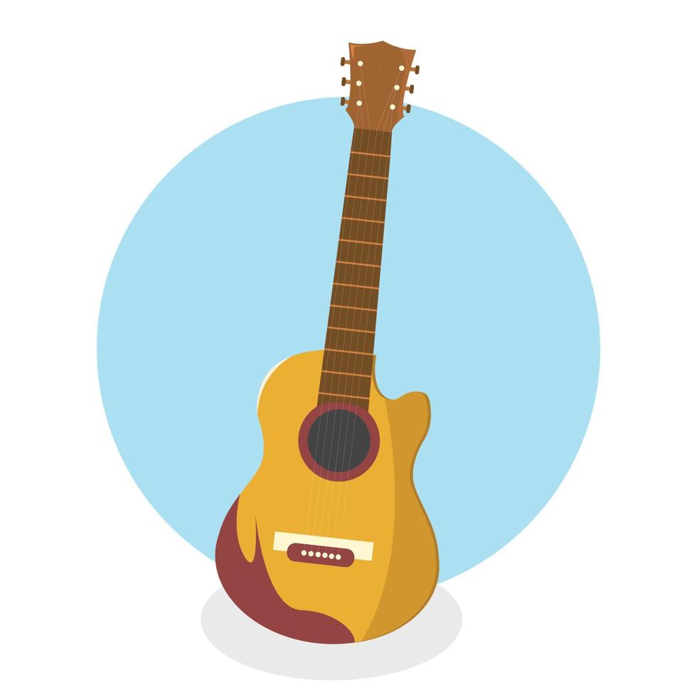 descarga de estilo plano de vector de guitarra