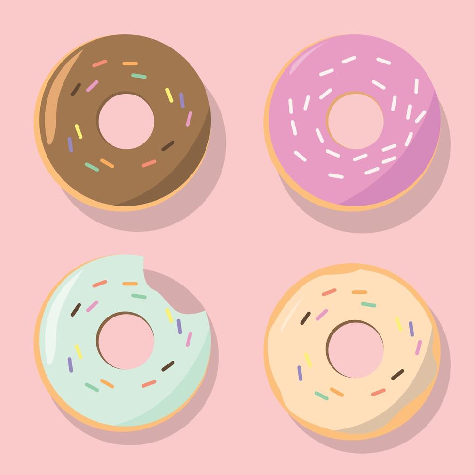 Donut Collection Vector Flat Style Download