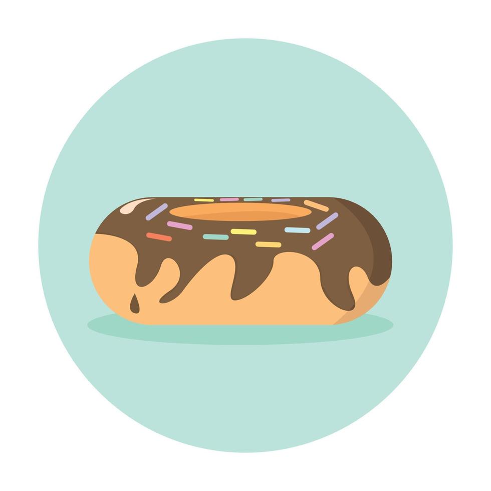 donut chocolate vector flat style download