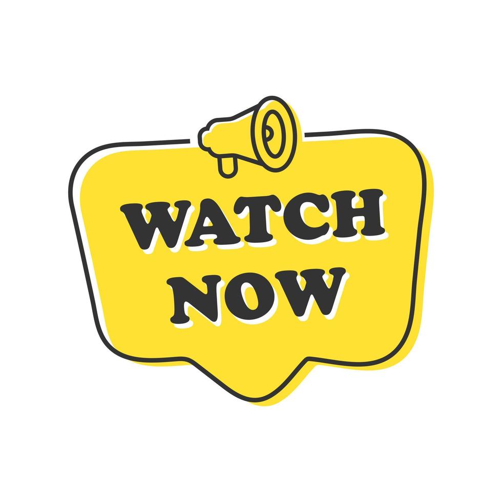 Watch now on doodle speech bubble vector