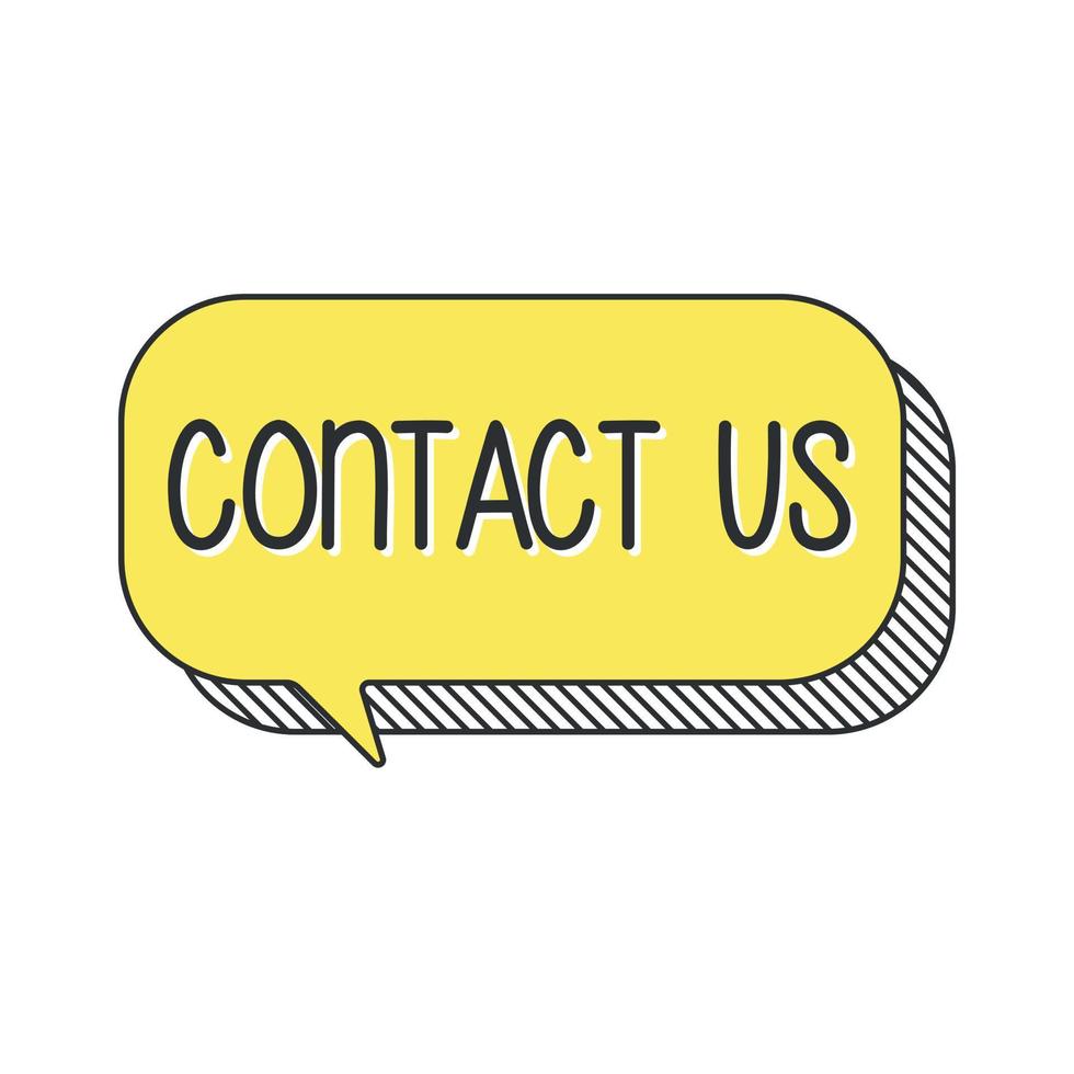 Contact us on speech bubble. vector