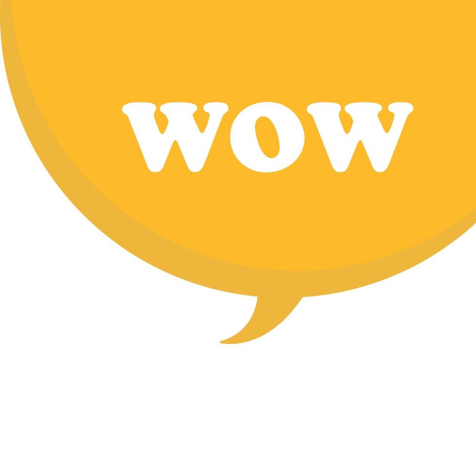 Wow. phrase. design element vector