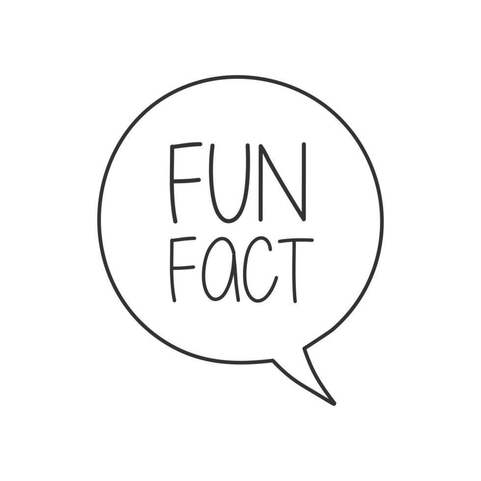 Fun Fact on doodle speech bubble vector