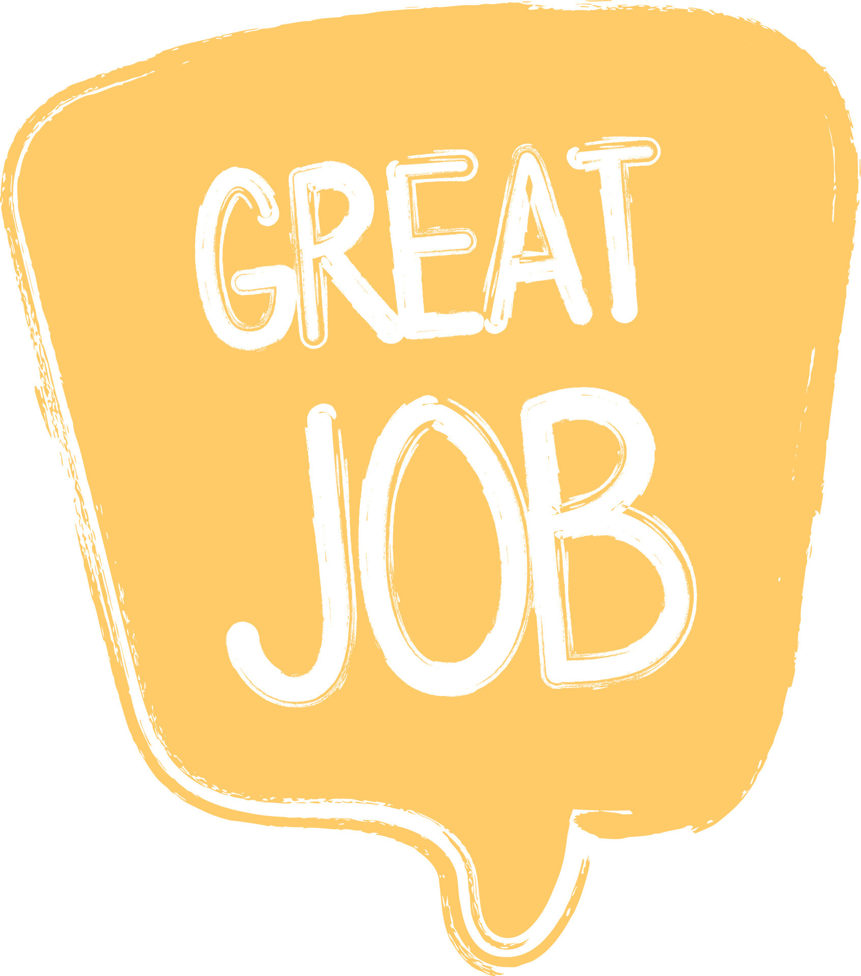 Great job on speech bubble 16062388 Vector Art at Vecteezy