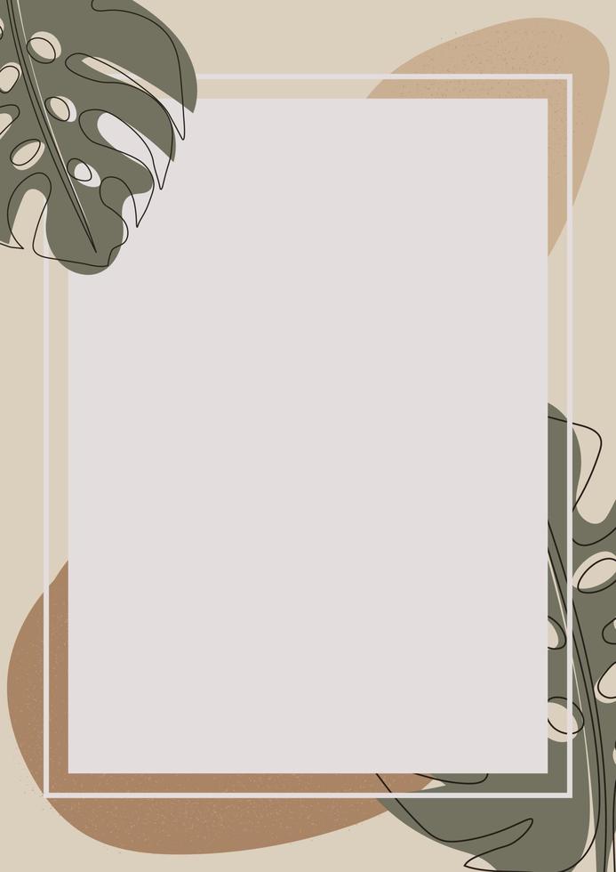 Abstract background with organic shape and hand draw line in pastel colors. Modern design template with space for text. Minimal stylish cover for branding design. vector