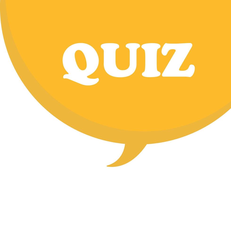 Quiz logo with speech bubble symbols, concept of questionnaire show sing, quiz. vector