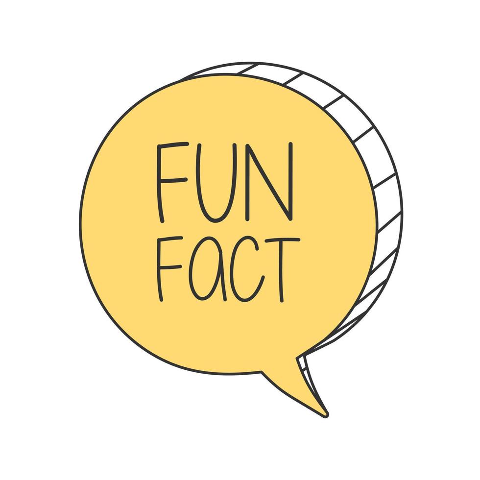 Fun Fact on doodle speech bubble vector