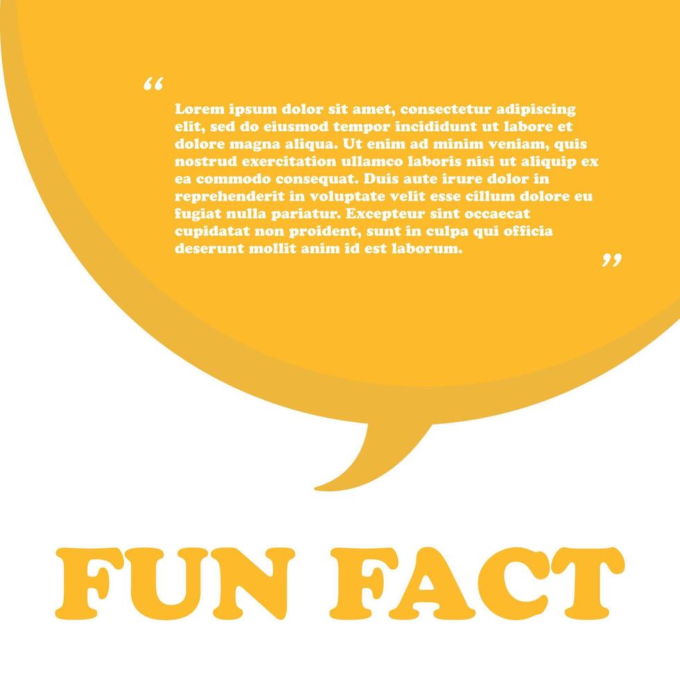 Fun Fact on doodle speech bubble vector