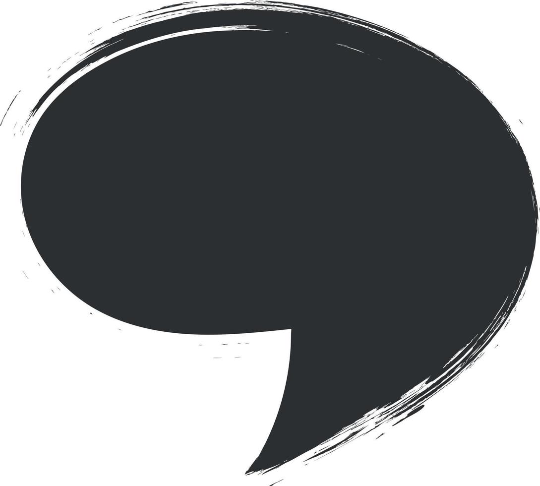 Hand-drawn speech bubble. Grunge styled. vector