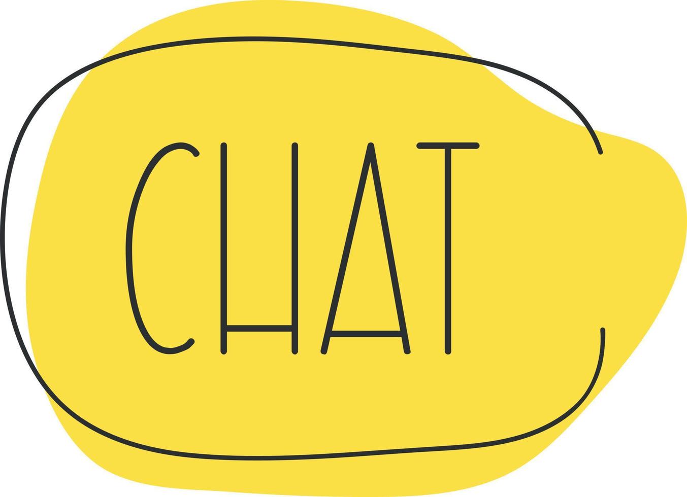 Hand drawn cartoon blank speech bubble with question mark. Doodle style. vector
