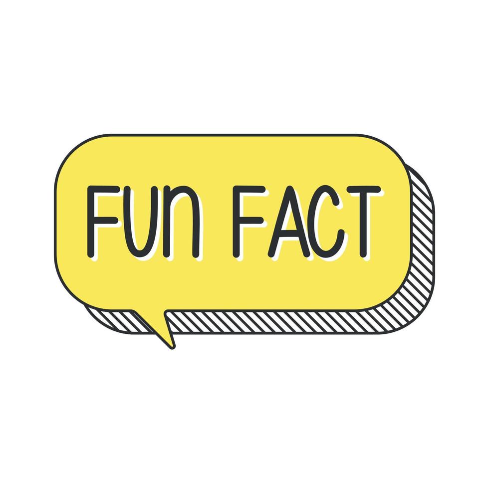 Fun Fact on doodle speech bubble vector