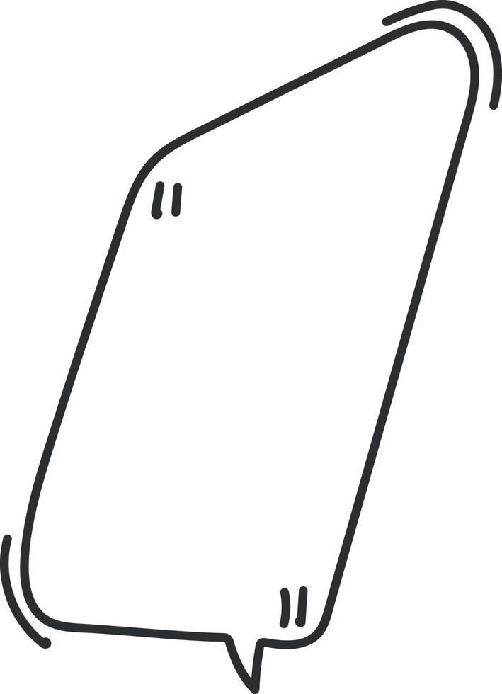Hand drawn speech bubble scribble, quote doodle. vector