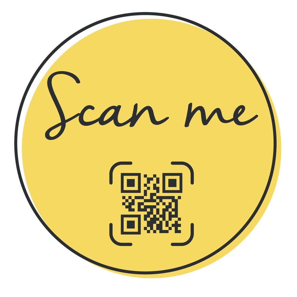 QR code for smartphone. Inscription scan me with smartphone icon. Qr code for payment. Vector. vector