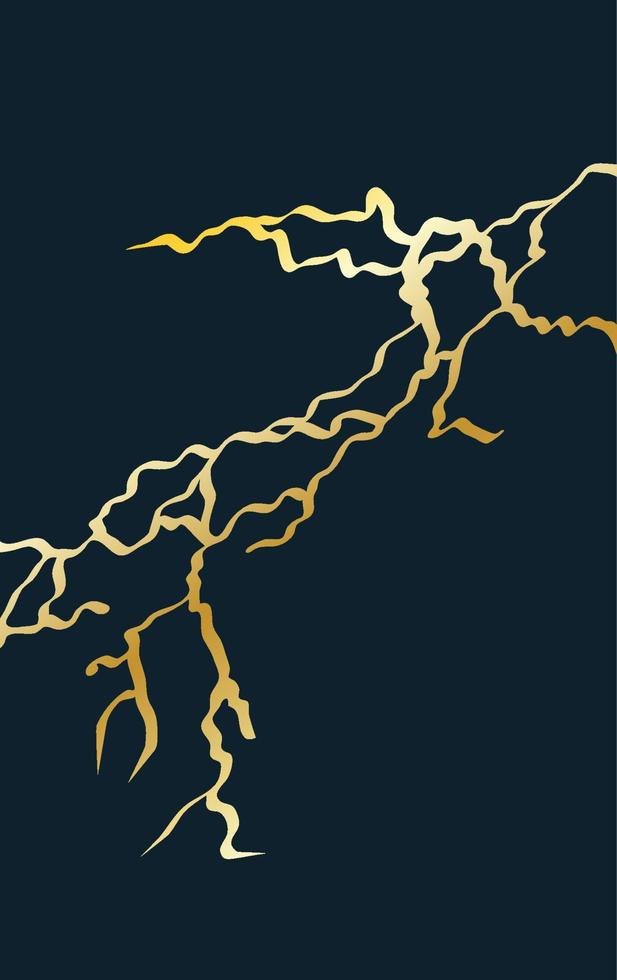 Gold kintsugi cover design vector. Luxury golden marble texture. Crack and broken ground pattern for wall arts, home decoration, print and wallpaper. vector