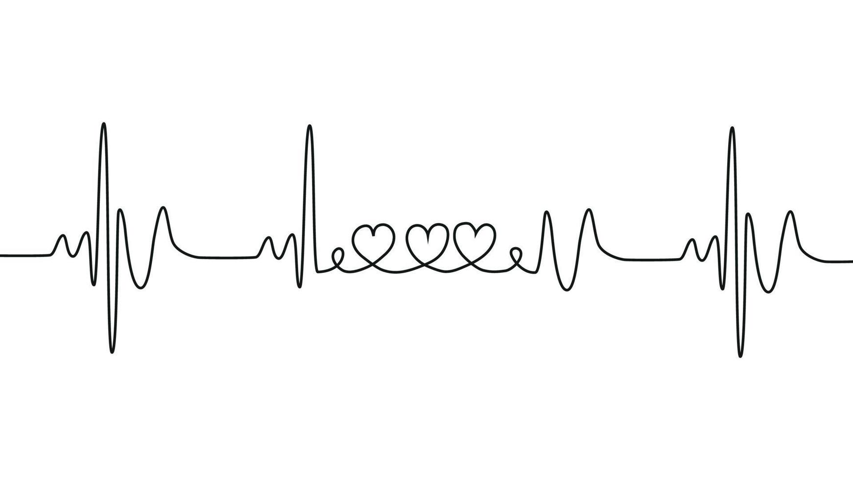 love lettering heartbeat design positive motivational optimist heart love. vector