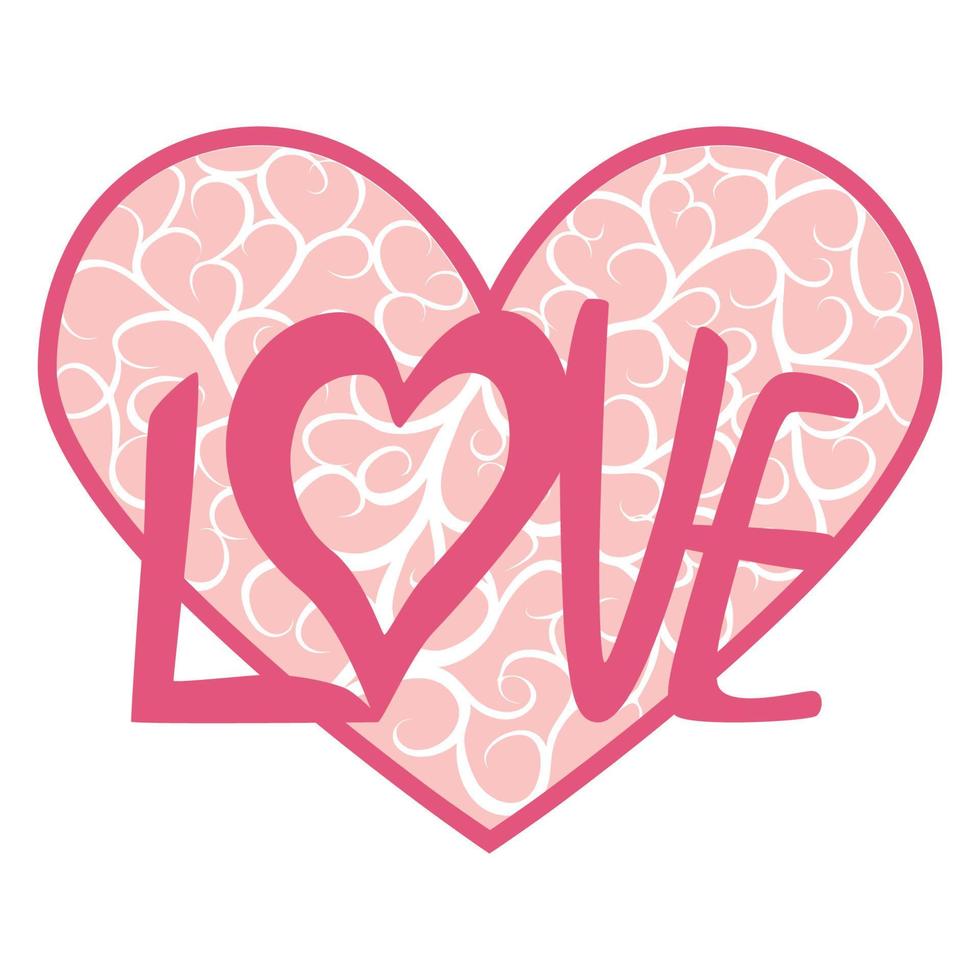 Abstract ornamental heart shaped 3d. Cutout lacy ornate heart. Valentine's day greeting card. Laser cutting design vector