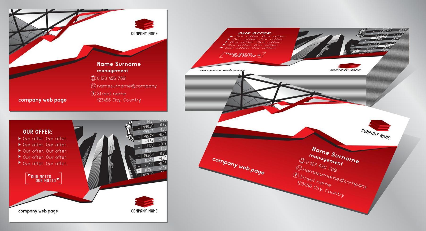 Geometrical Business Card Template vector