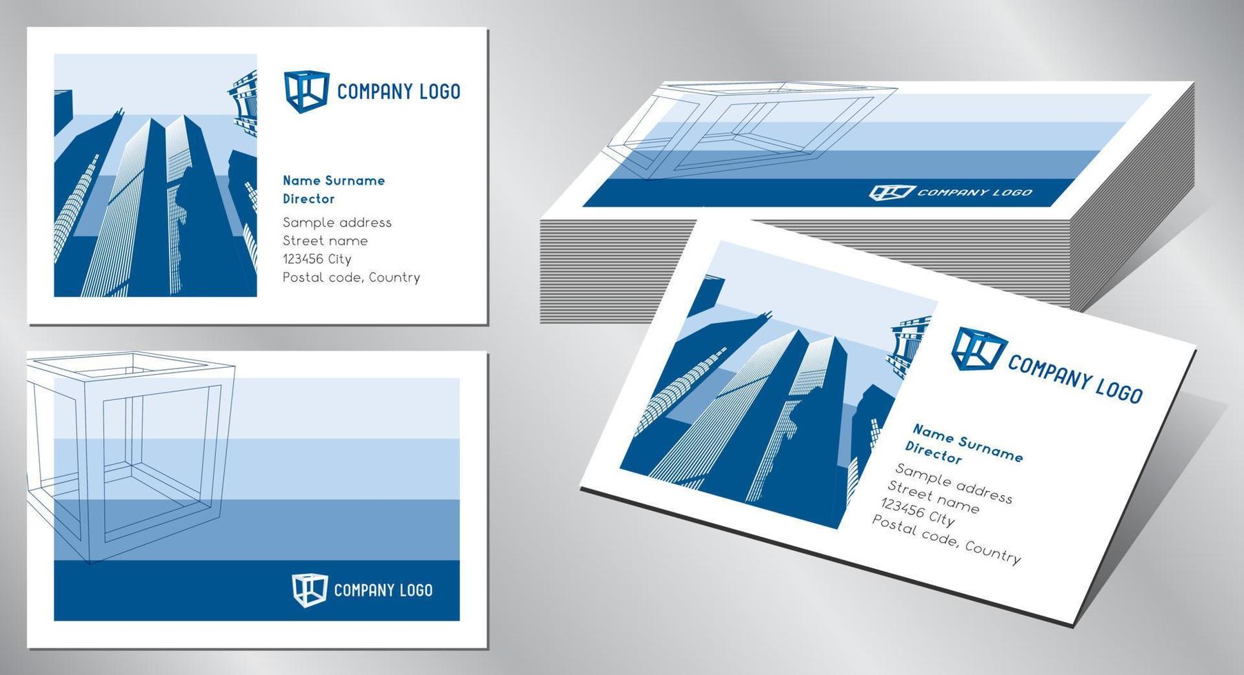 Geometrical Business Card Template vector